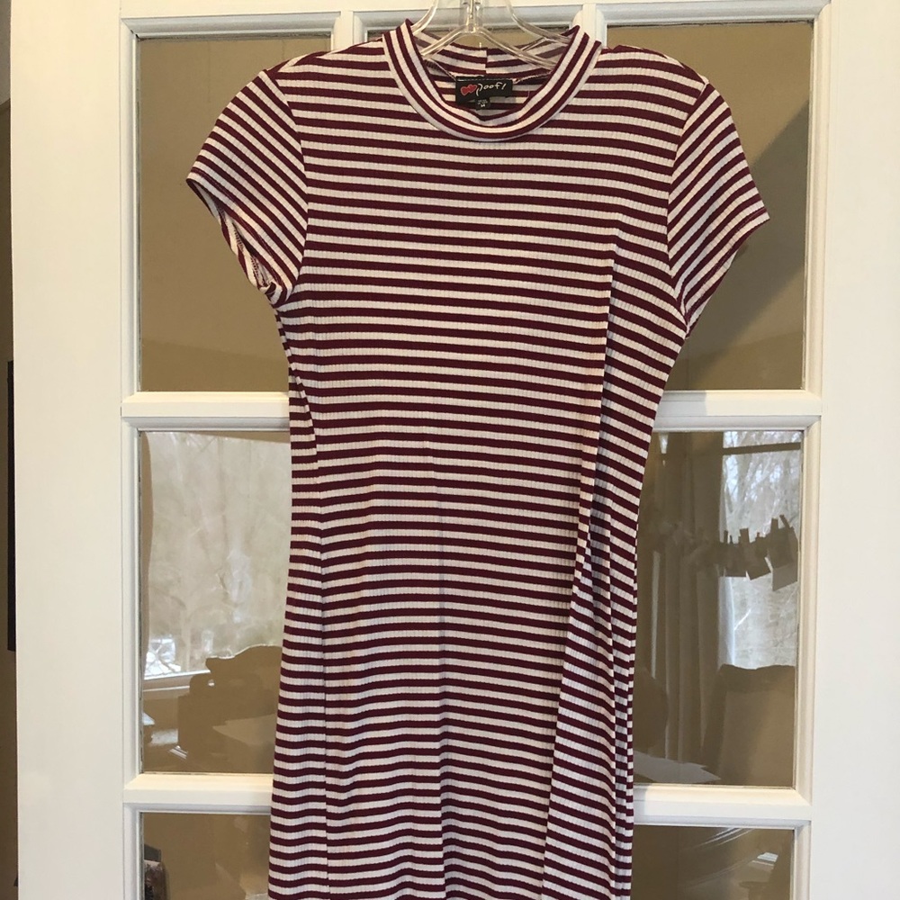 Casual Striped T-shirt Dress